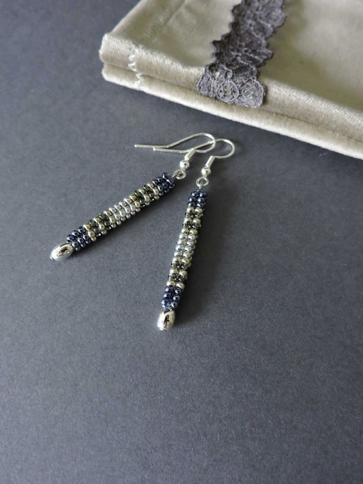 Серьги из бисера ручная работа