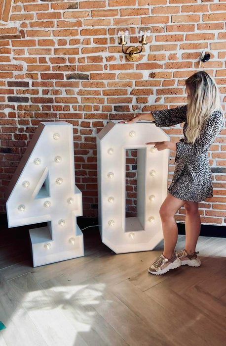 Duże cyfry Led urodzinowe 40, 18, 80, 50,30 wysyłka cala Polska 120 cm