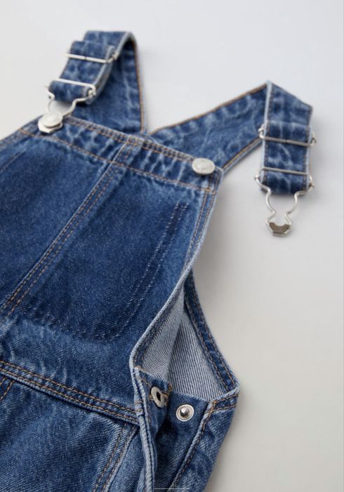 Nowe spodnie heansowe ogrodniczki dla chlopca Zara r.98