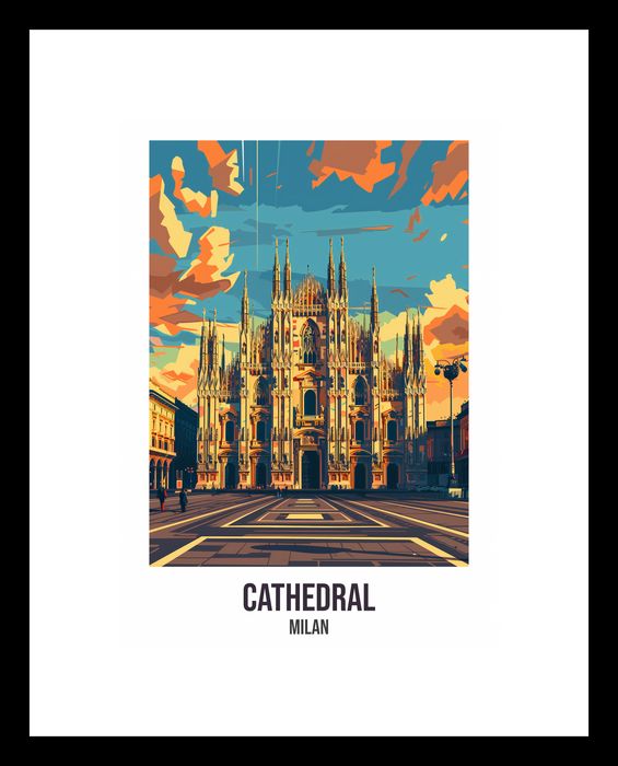 Plakat 13x18cm Cathedral, Milan