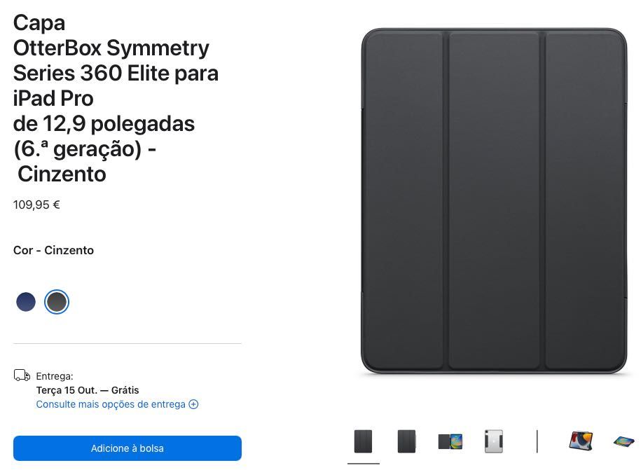 Capa OtterBox Symmetry S360 Elite para iPad Pro de 12,9" (6.ª Geração)