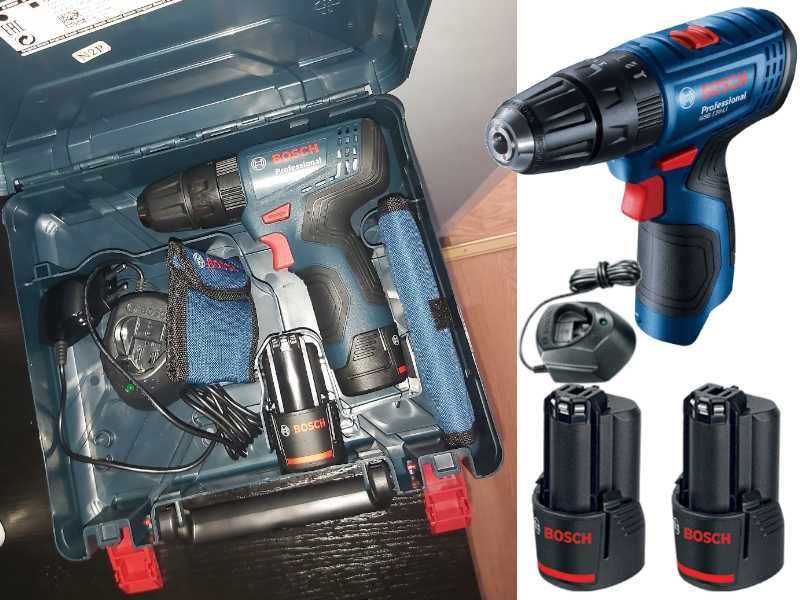 Wkrętarko Wiertarka Akumulatorowa Udarowa 12V Zestaw 2x Akumulator