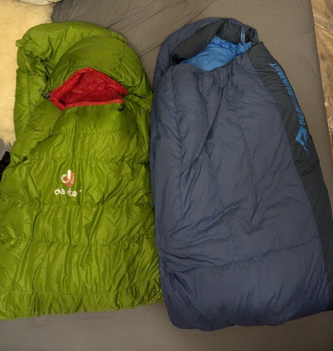 Пух спальний мішок Deuter astro pro 400 -4, seatosummit  trek tkII -8