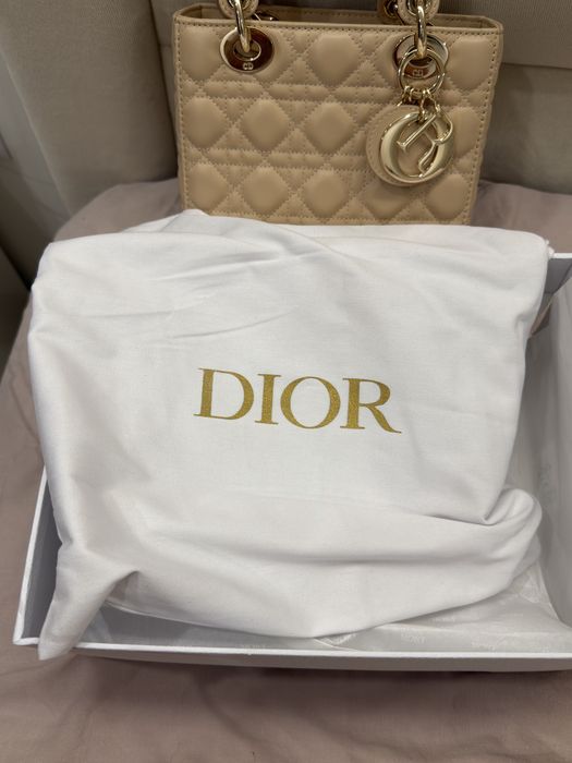 Bolsa dior, cor bege lady dior