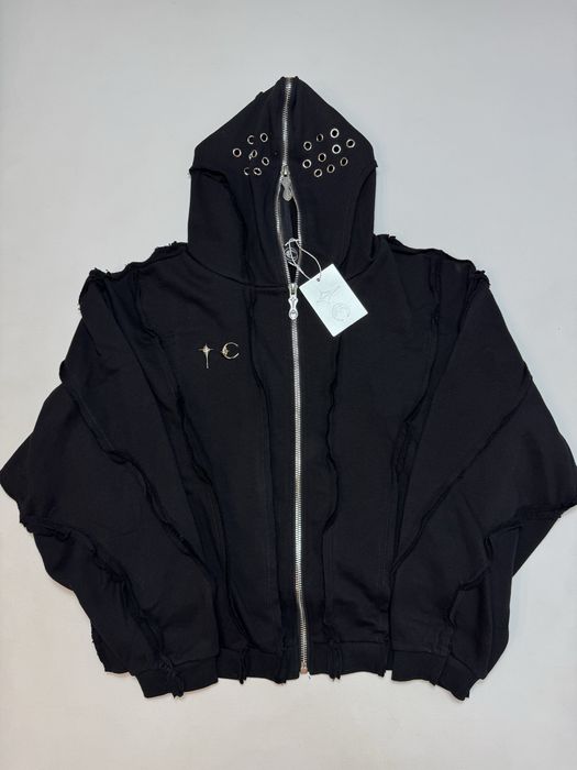 Thug Club Gladiator full zip up hoodie black зіп худи cropped fit