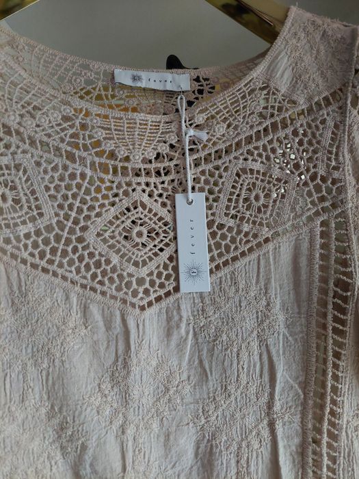 Блуза с кружевом / кроше.