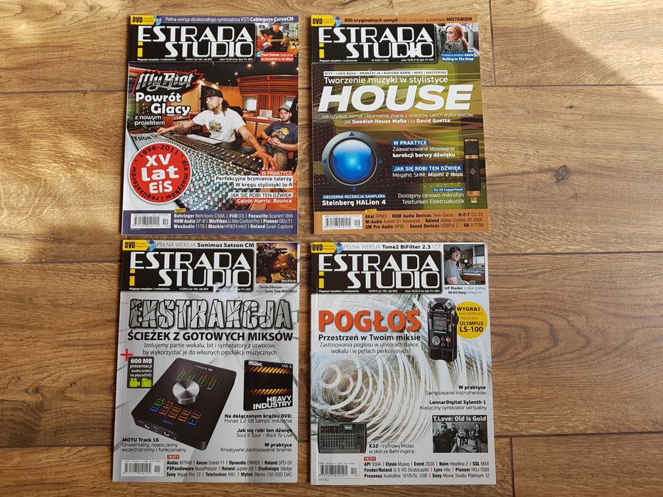 4 czasopisma: Estrada i Studio - Magazyn muzyków i realizatorów, 2011, 2012