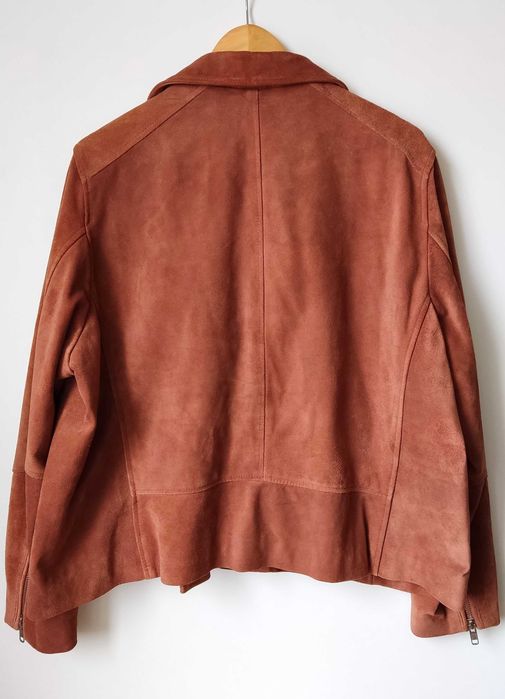 Замшева коричнева косуха від h&m