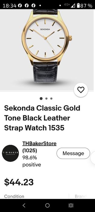Часы seconda classic gold