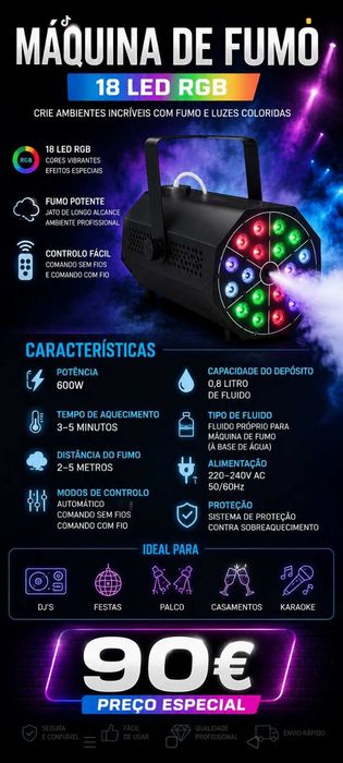 Luzes DJ 90€. Oportunidade