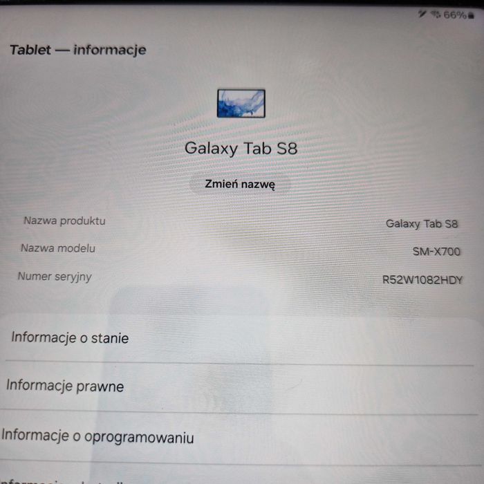 Tablet Samsung Galaxy Tab S8 (X700) 11" 8 GB / 128 GB srebrny