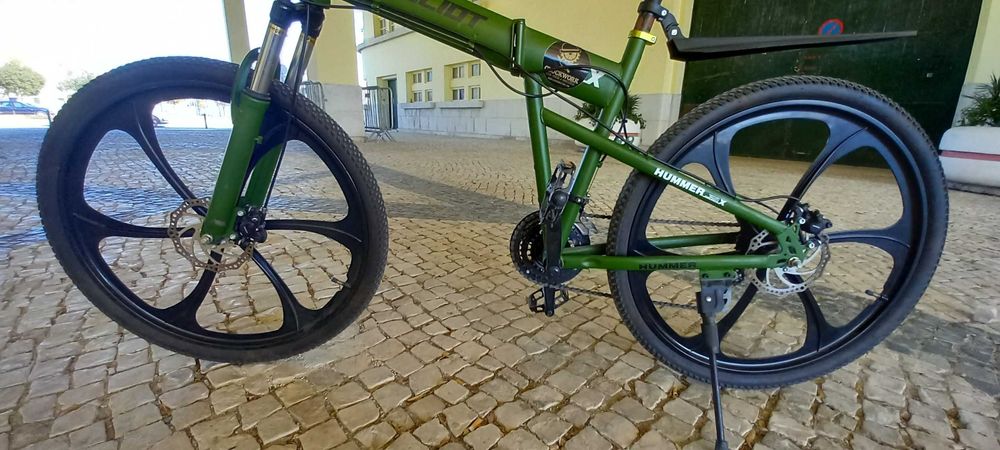 Bicicleta de Montanha Dobrável Helliot Hummer 01 – Verde Militar
