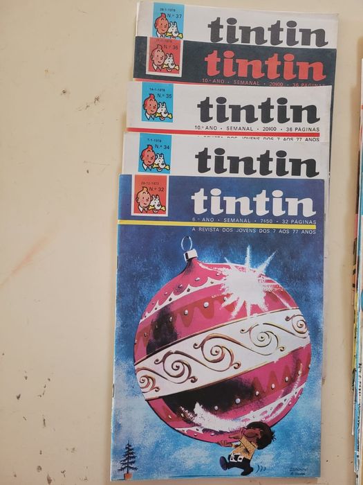 Coleção de revistas do Tintin de 1978