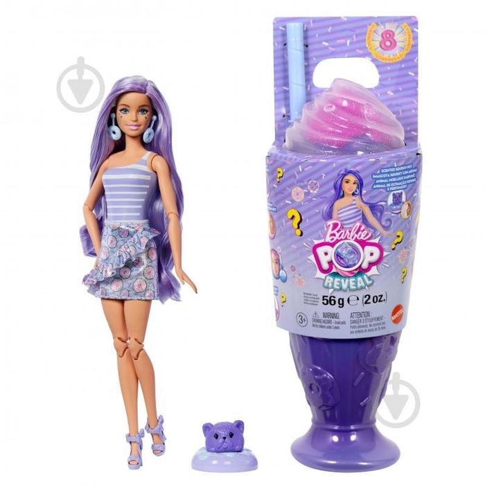 Лялька Barbie Pop Reveal Улюблені солодощі Блакитний мілкшейк