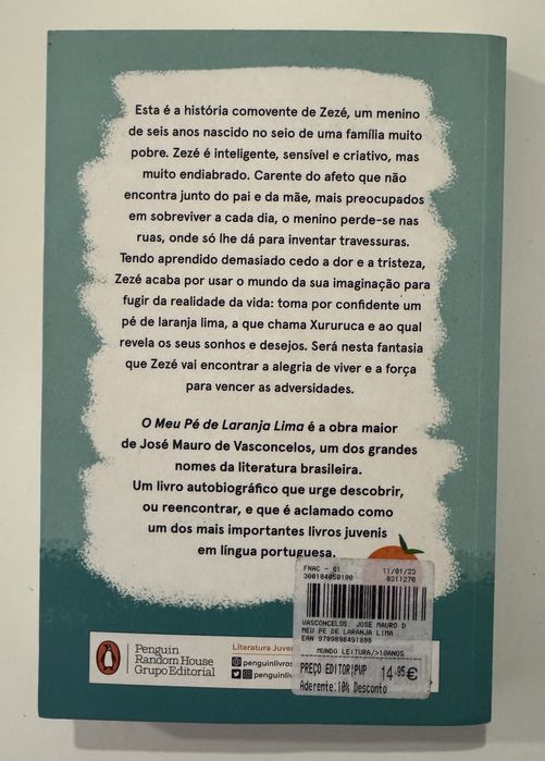 Livro “O Meu Pé de Laranja” José M. Vasconcelos