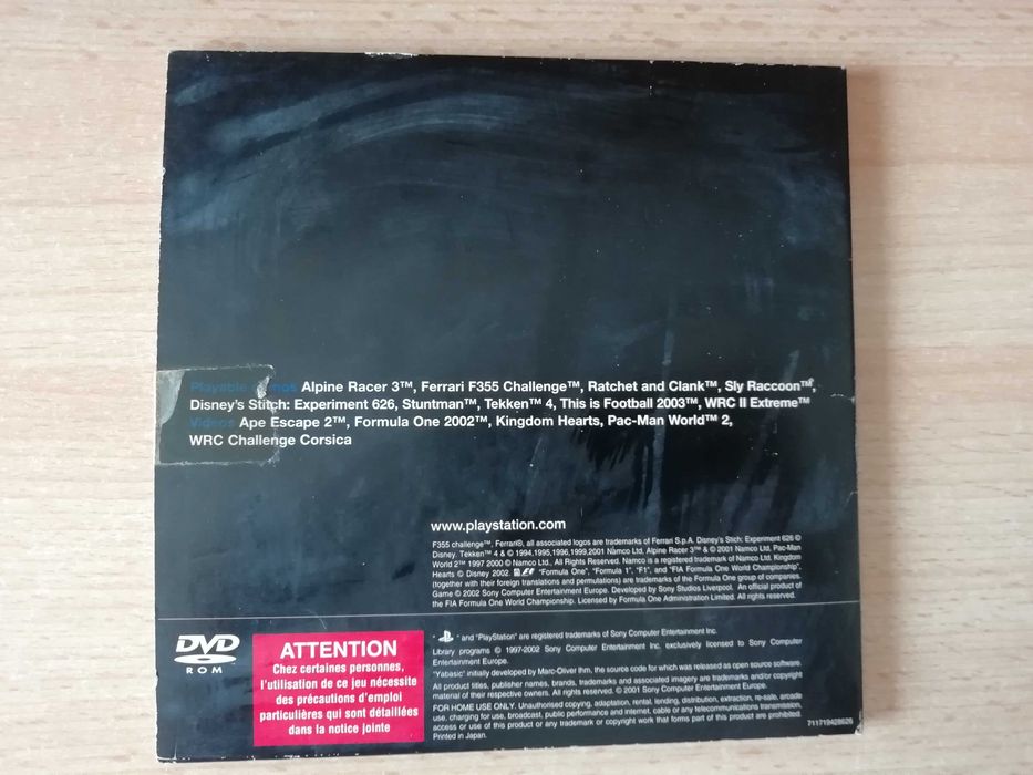 PS2 DVD Demo Disk PBPX-95514