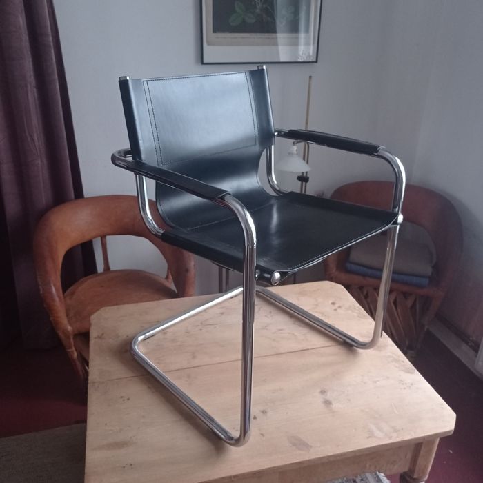 Fotele krzesła skórzane Bauhaus 2szt