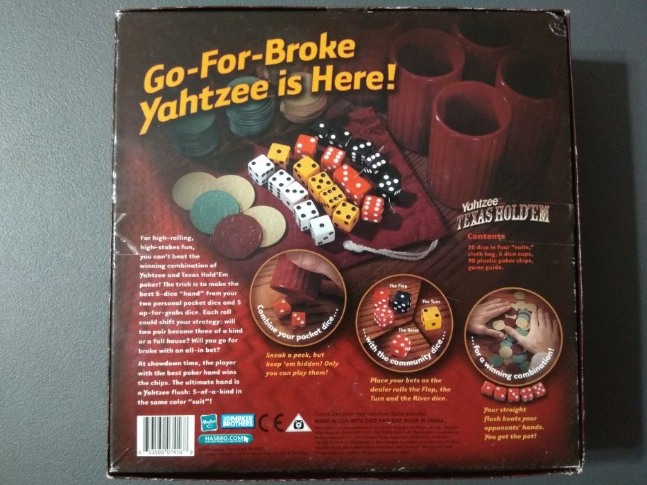 настольная игра Yahtzee Texas Holdem, покер на кубиках