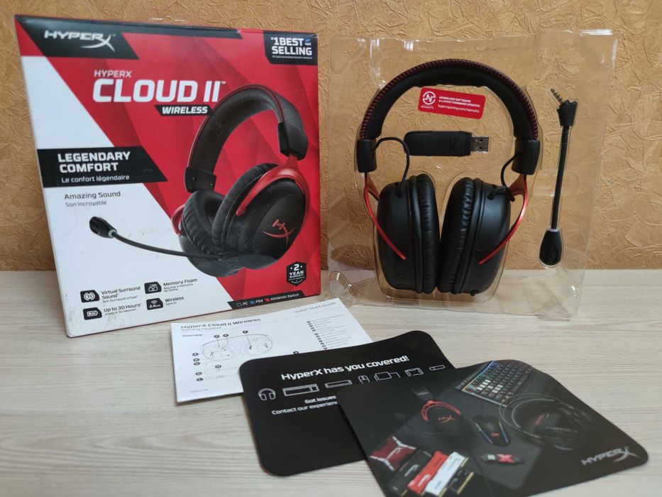 Безпроводные игровые Наушники HyperX Cloud II Wireless Black-red