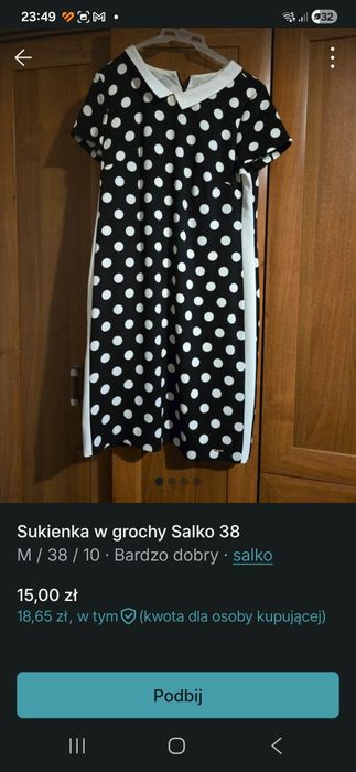 Sukienka w grochy