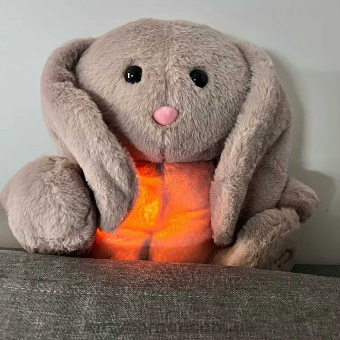 Дихаюча іграшка кролик/зайчик/нічник/мʼяка іграшка, що дихає/плюшева