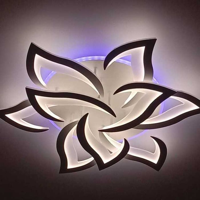 Світлодіодна Люстра led с пультом 150W с подсветкой Светодиодная лед