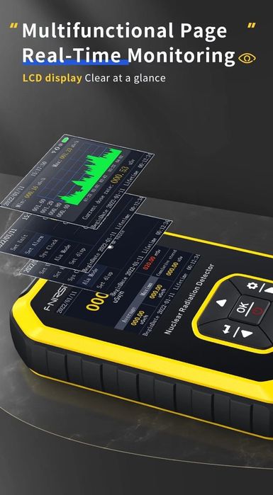 Дозиметр радіометр вимірювач радіації/ лічильник Гейгера FNIRSI GC-01: ...