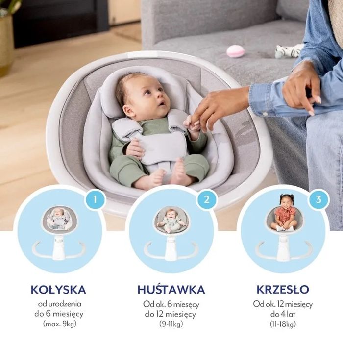 Graco, Sway’n Grow, leżaczek bujaczek, Heather
