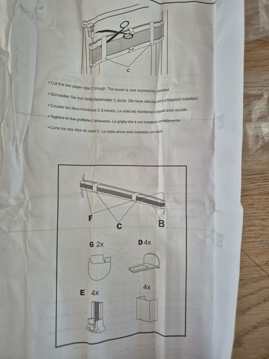 Roleta plisa biały żaluzja 95cm szer.