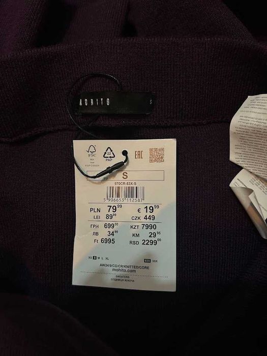 Wełniana spódnica sweterkowa na jesień Mohito rozmiar S 36 zima