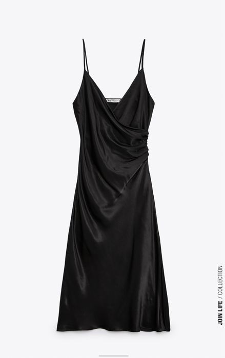 Сукня  ZARA міді з сатину нова