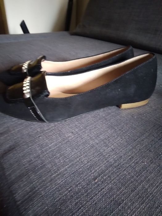 Sapatos pretos com pérolas Sofia Costa n37 37