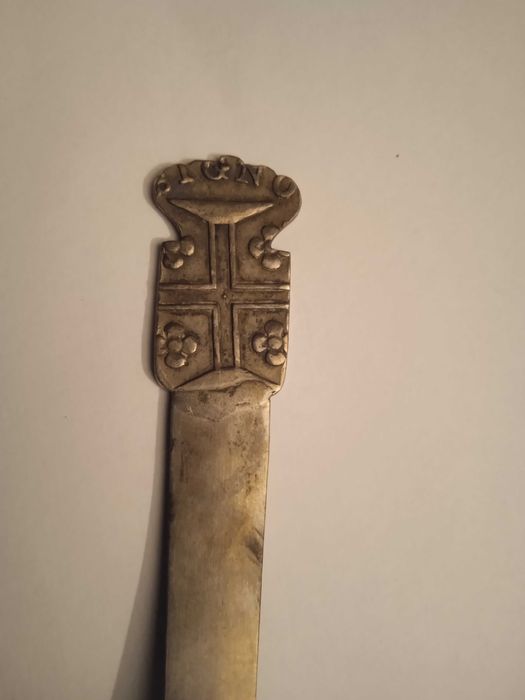 Colher de Açucareiro vintage com moedas portuguesas em prata