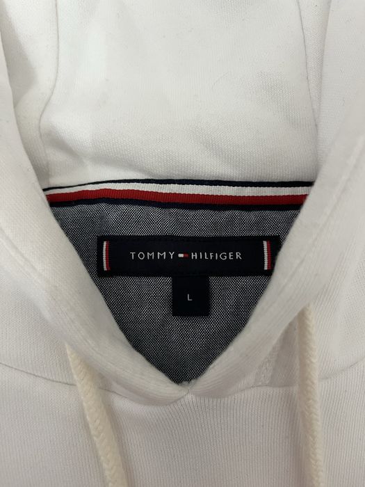 Bluza Tommy Hilfiger biała z kapturem