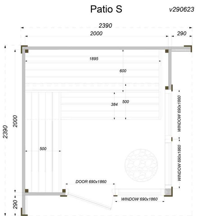 Sauna ogrodowa Patio S Thermo