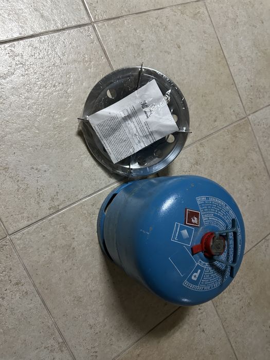 Botija camping gás e boca de fogão novo