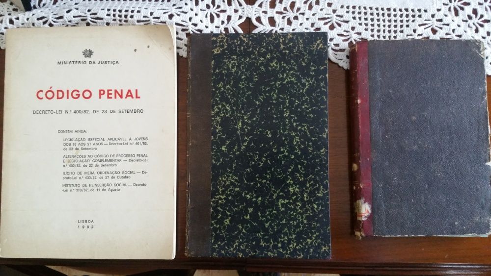 OPORTUNIDADE primeiras edições Código Penal de 1852, de 1886 e de 1982