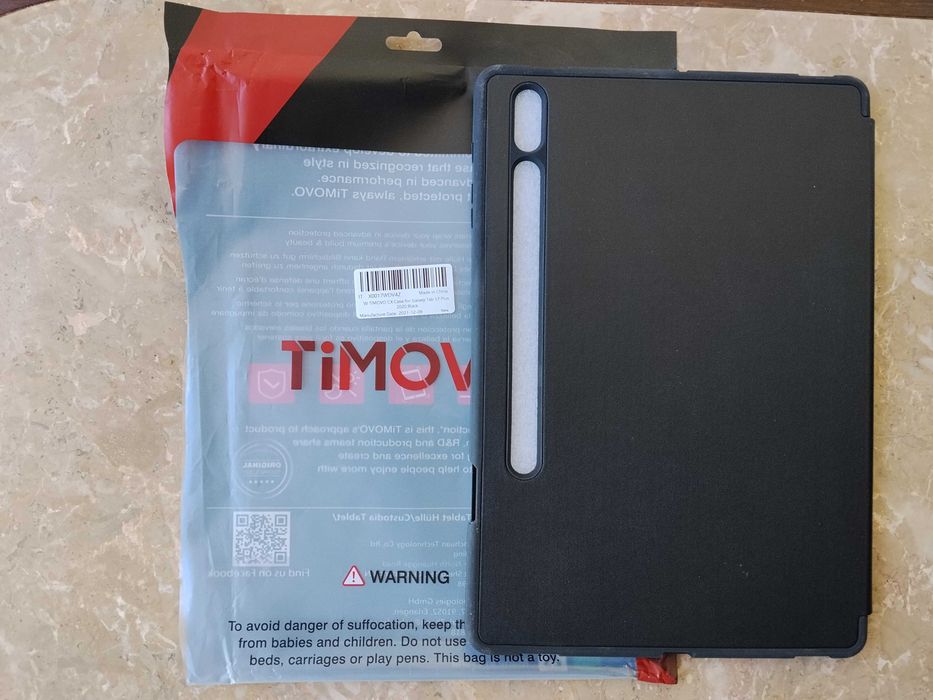 Capa protectora preta para Galaxy Tab S8 Plus