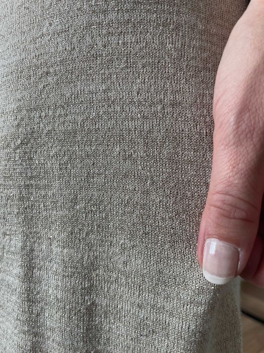 Złota cienka letnia lekka obcisła sukienka M 38 Saint Tropez
