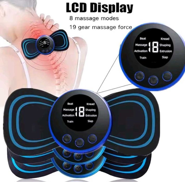 Імпульсний масажер міостимулятор м'язів, ніг, рук, шиї, живота, тіла.