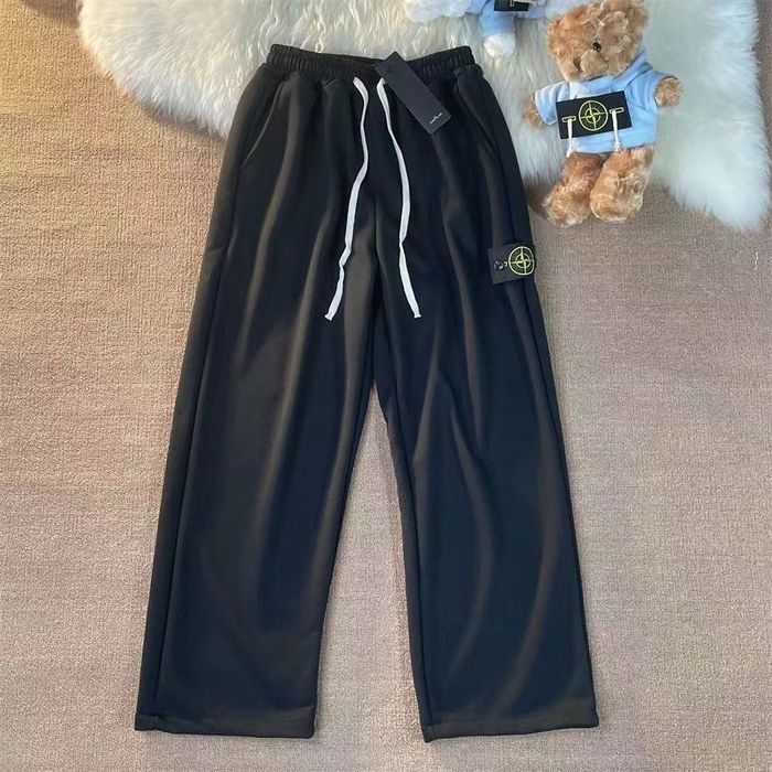 Штаны Stone Islands с патчем черные стон айленд ісланд