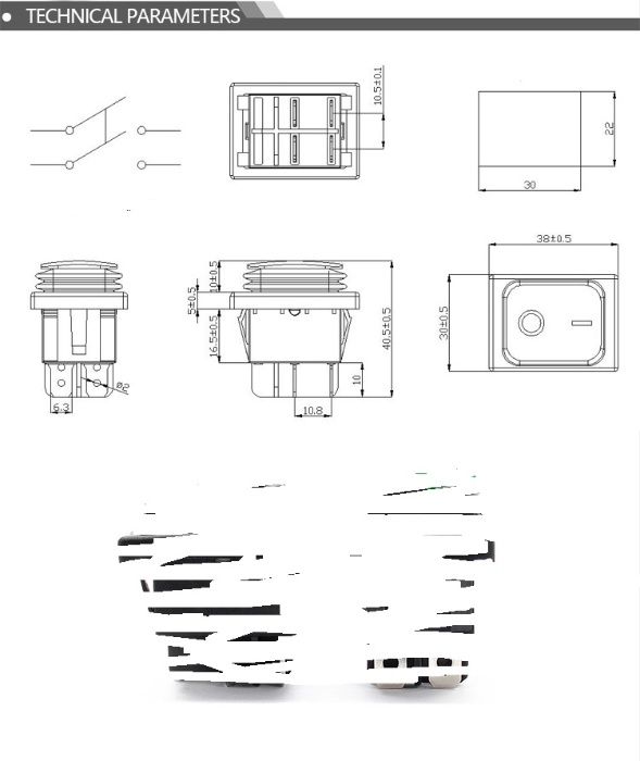 Кнопка для сварочных инверторов боллеров влагозащита 4 клеммы, 30А
