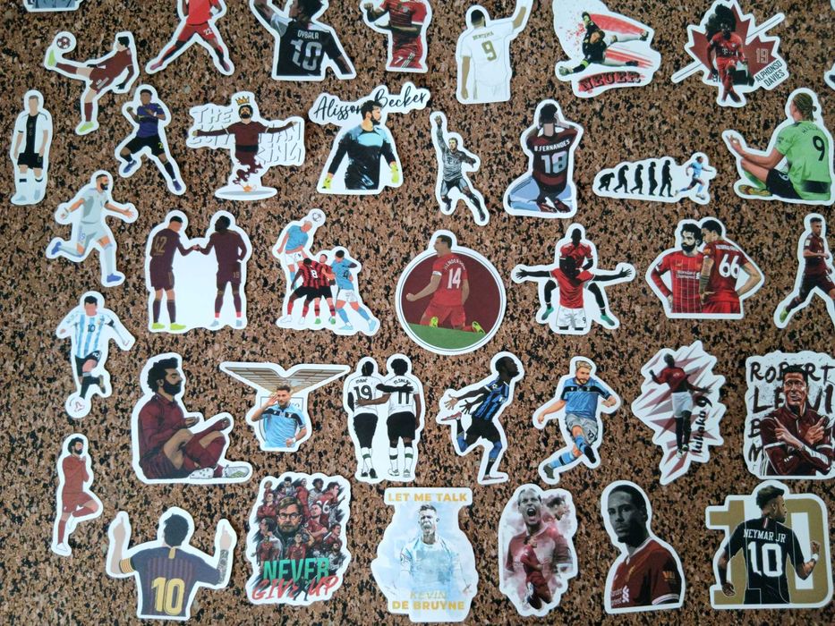 Lote de 95 autocolantes - Estrelas do Futebol