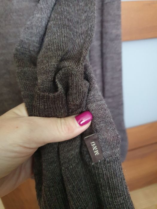 Cienki brązowy sweter rozpinana Mango r.S
