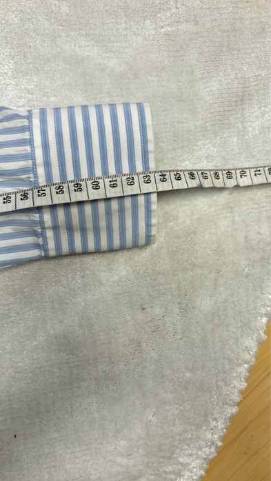 Trussardi koszula w paski niebieskie 38 M modna biznesowa