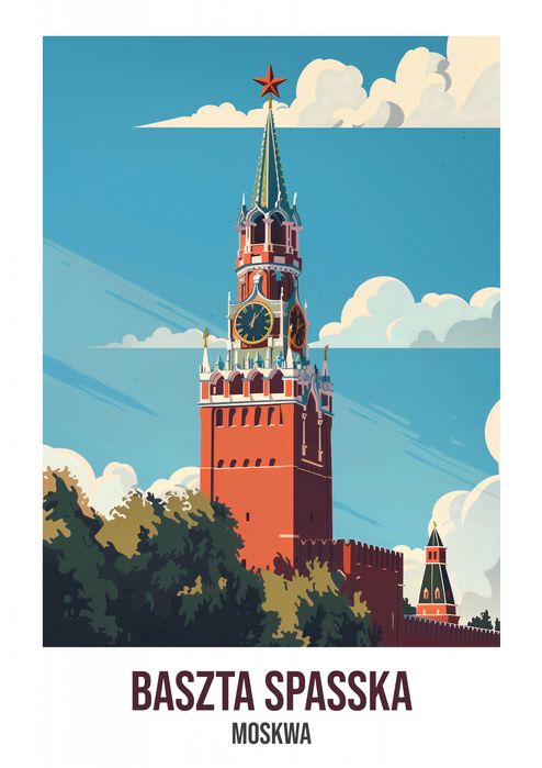 Plakat 29,7x42cm Baszta Spasska