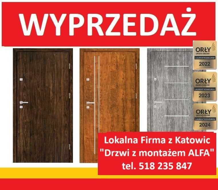 Drzwi Zewnętrzne Wejściowe do Mieszkań, Pełne z Montażem