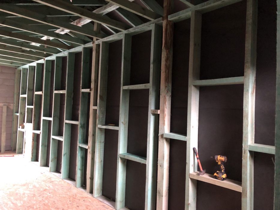 Монтаж вагонки,плити осб,вкладаня мініральной вати