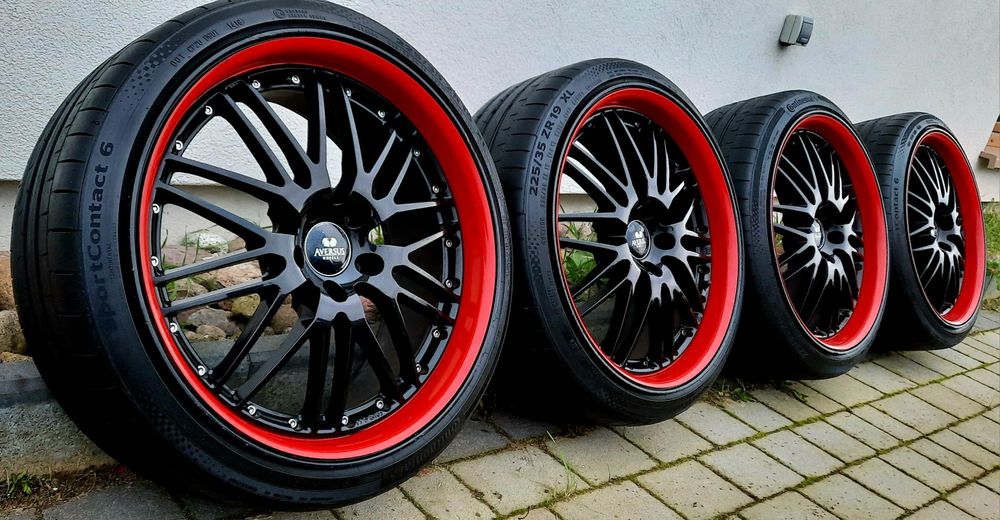 Felgi 19"5x108 Z Oponami Letnimi 225/35r19 88Y Continental Sport Conta