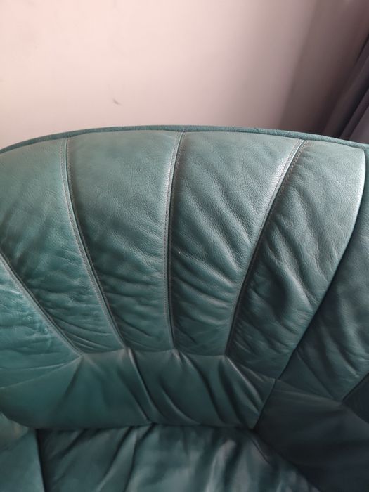 Kanapa skórzana zielona